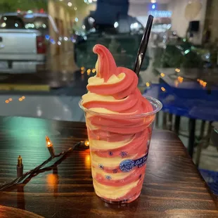 Pineapple pomegranate swirl.