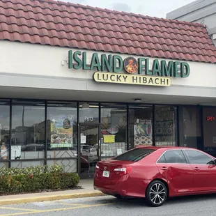 Entrance. Plenty of parking.