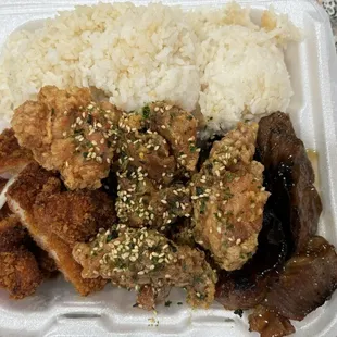 Hawaiian plate lunch... 3 choices
