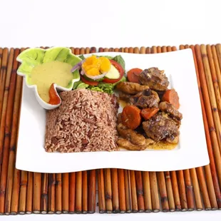 Oxtails with Rice and Peas