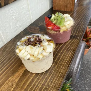 The "honey girl" and "sandbar" bowls