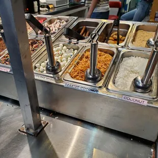 Part of toppings bar