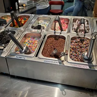 Part of toppings bar