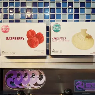 Raspberry and cake batter currently available