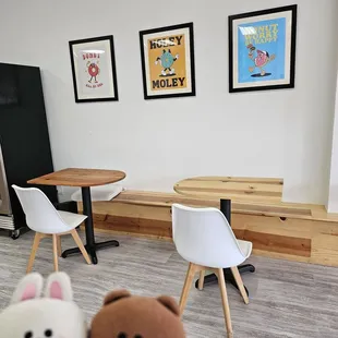 Tables and chairs for hanging out