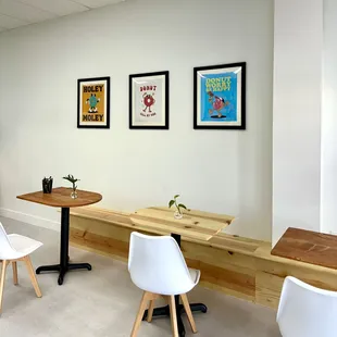 Cute seating inside.
