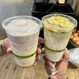 two cups of iced coffee