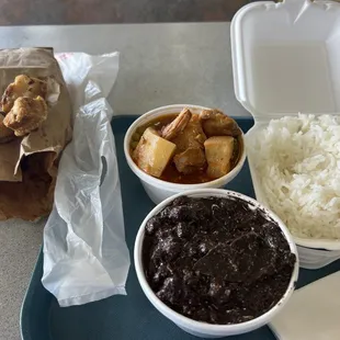 2 combination plate.  Love the Diniguan and the Chicharrones are the best (a lot of meat and fat ).