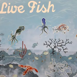 live fish and corals