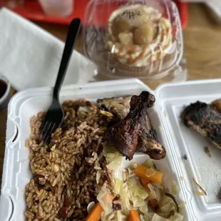 a tray of food