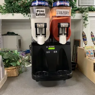 There's a little snacks and drink in this souvenir shop.