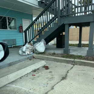 Trash we got to walk by to and from our room.