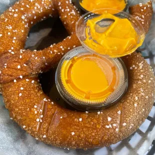 Pretzel  with cheese !