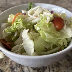 House salad with house Italian dressing