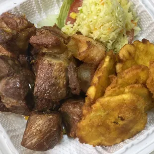 a tray of food