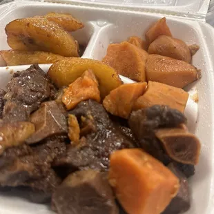 Oxtail, Yams, Plantains