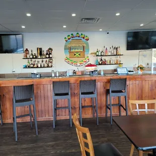 the bar and seating area