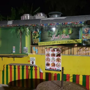 a food truck with food on it