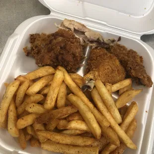 Fry Chicken and Fries