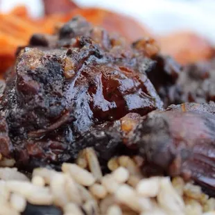 Oxtail with rice and beans