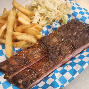 Rib plate with your choice of sides