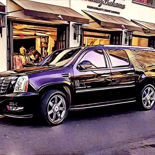 Cadillac Escalade ESV        Room for 6 passengers and luggage