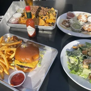 Beach Burger*Nacho Grande*ceasar Caesar Salad*Street Tacos