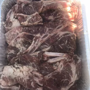 a tray of meat