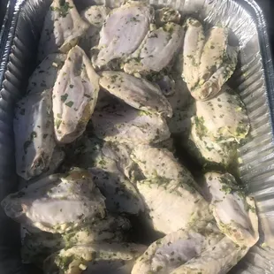 chicken in foil container