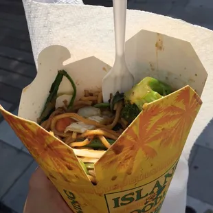 Veggie noodles. This is like a box of holding. A LOT of good food packed in there.