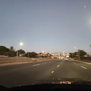 Good gorgeous morning. Full moon visible in the center.