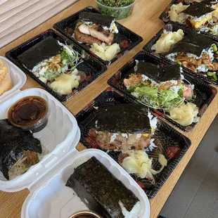 a variety of food items