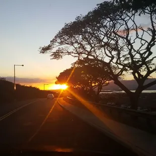 Sunset driving home.
