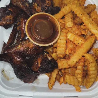 Jerk Wing And Fries
