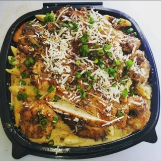 Jerk Shrimp And Chicken Alfredo