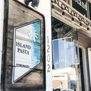 a sign for a restaurant