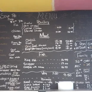 the menu