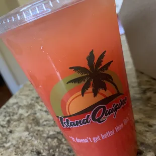 Pineapple ginger and fruit punch mixed