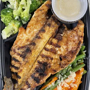 Herb roasted Bronzino