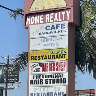 a sign for a restaurant