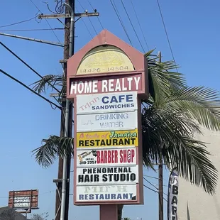 a sign for a restaurant