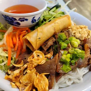 Pork &amp; egg roll vermicelli salad.