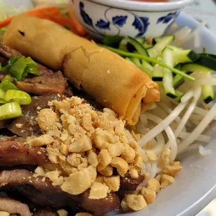 Pork &amp; egg roll vermicelli salad.