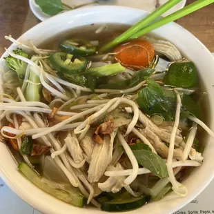 Pho Ga (Chicken) with veggies added