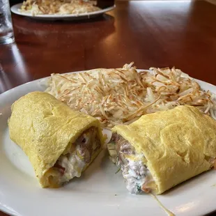 a plate of food on a table