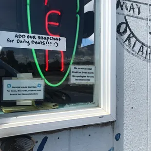 Cash only