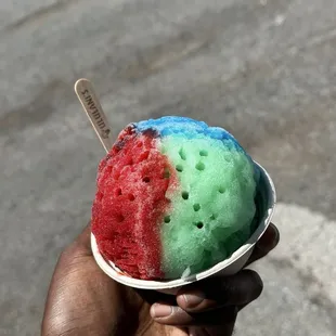 Like, Cherry &amp; Blue Razz Shaved Ice!