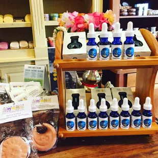 fragrance oils f/ car, Tera cotta diffuser. Scents are Hula Moon, Tahitian Dream, Ocean Mist, Refreshing, South Pacific, Victoria Garden