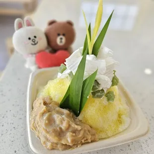 Ulu paste with organic banana syrup and coconut cream! Wow! Delicious!