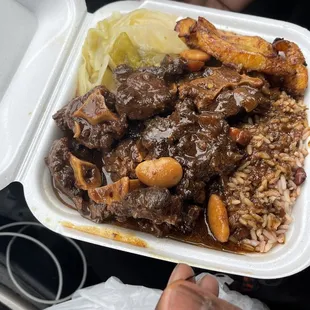 Ox tails lunch plate